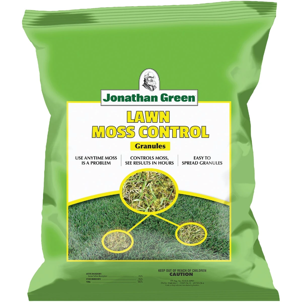 20 Lb. Ready To Use Granules Moss & Algae Killer - 5000 Sq. Ft. Coverage