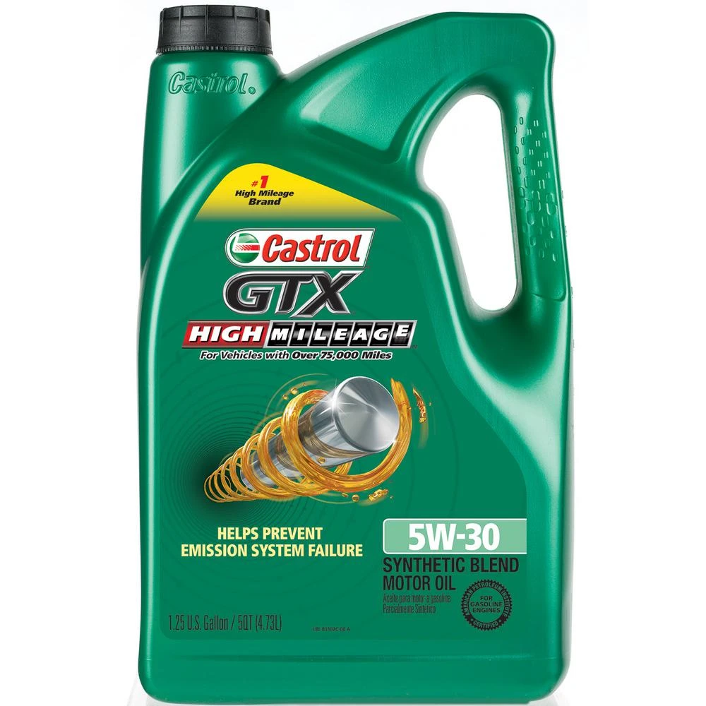 Gtx High-mileage Motor Oil, 5w-30, 5 Quarts For Superior Engine Protection