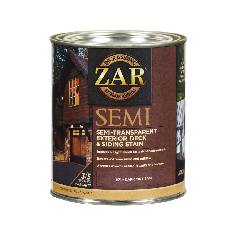 Semi-transparent Exterior Deck & Siding Stain - 1 Quart Tintable Deep Base