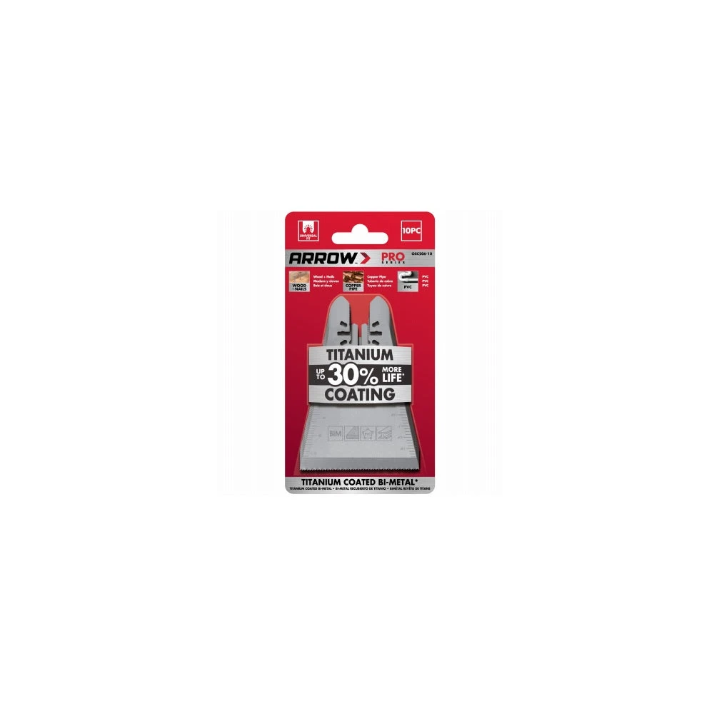 Titanium Wood & Nail Oscillating Tool Blade, 2-11/16-In., 10-Pk.