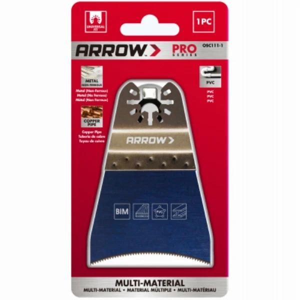 Oscillating Tool BiM Blade for Plastic, PEX, PVC, Wood, 2-9/16 In.