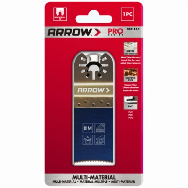 Oscillating Tool Bi-Metal Blade for Cutting Plastic, PEX, PVC, and Wood, 1 and 5/16 Inches