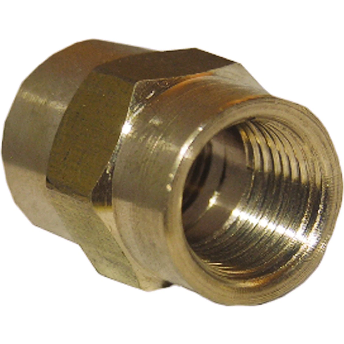 Lead Free Brass Pipe Fitting Coupling, 1/4 Inch Female Pipe Thread