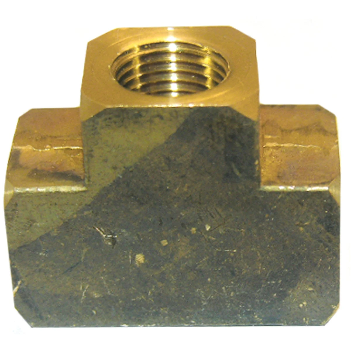 Brass Pipe Fitting Tee, Lead Free, 1/4 Inch Female Pipe Thread