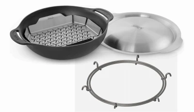 Weber Crafted Cast Iron/Porcelain Grill Wok 1 pk