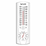 Indoor/outdoor Thermometer And Hygrometer, 9.125-inch With Easy Read Graphics