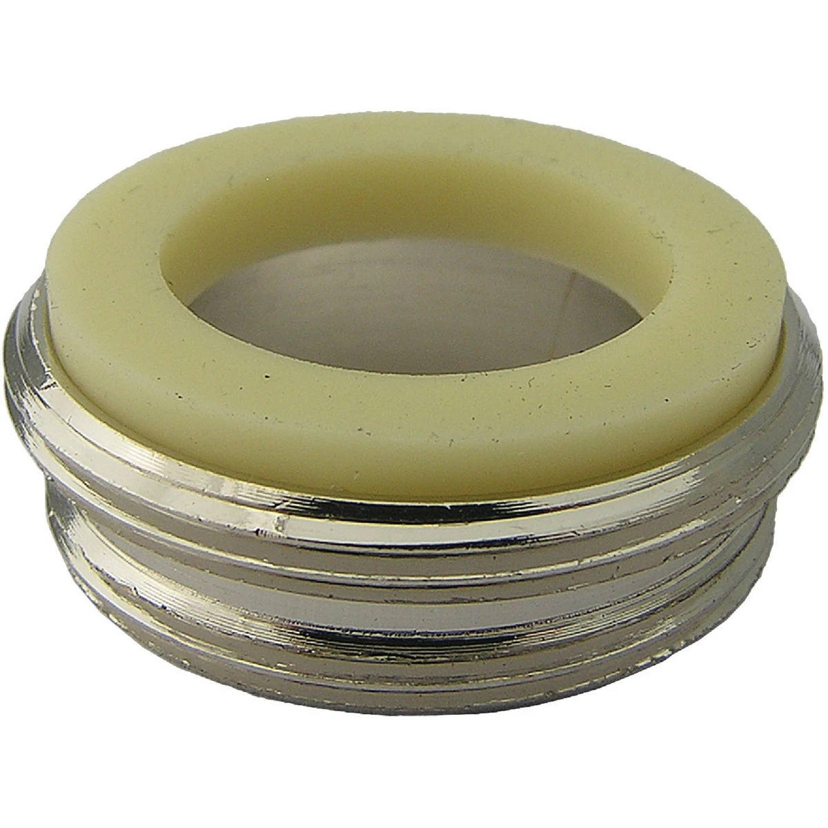 Chrome-plated Male Spout To Male Adapter Faucet Adapter, 55/64" X 27 Male X 15/16" X 27 Male