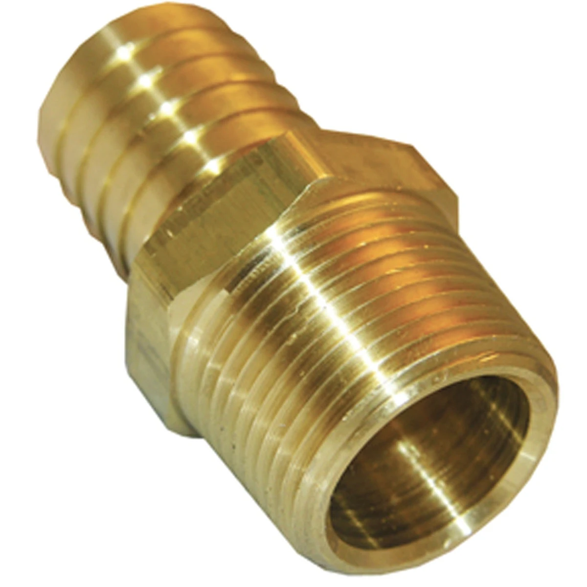 1/2 Inch Mpt X 1/2 Inch Brass Hose Barb Adapter - Durable Plumbing Fitting