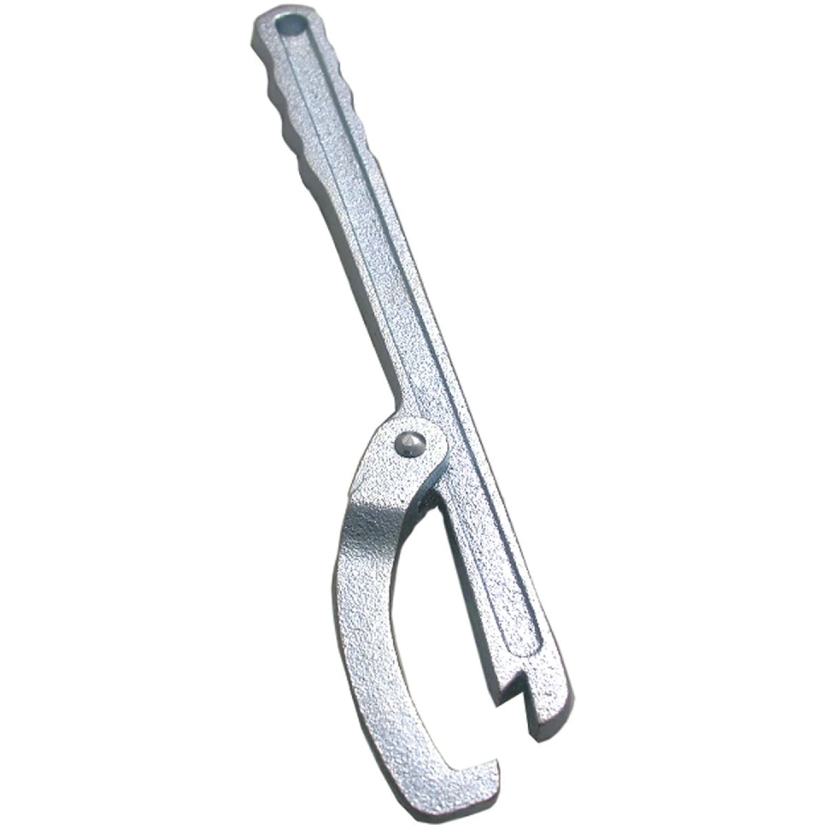 12.25 In. Die Cast Bright Plated Plumber's Wrench - Hinged Jaw Lock Nut Tool