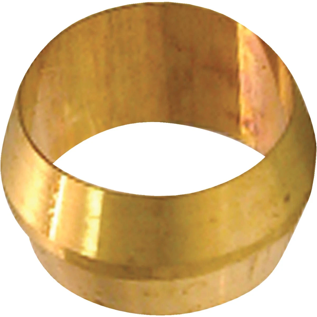 Pipe Fitting, Compression Sleeve, Brass, 1/4 In., 2-Pc.