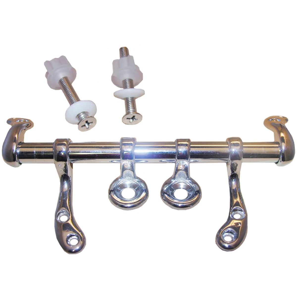 3/8" X 2-1/2" Chrome Metal Toilet Seat Hinge With Bolts And Nuts
