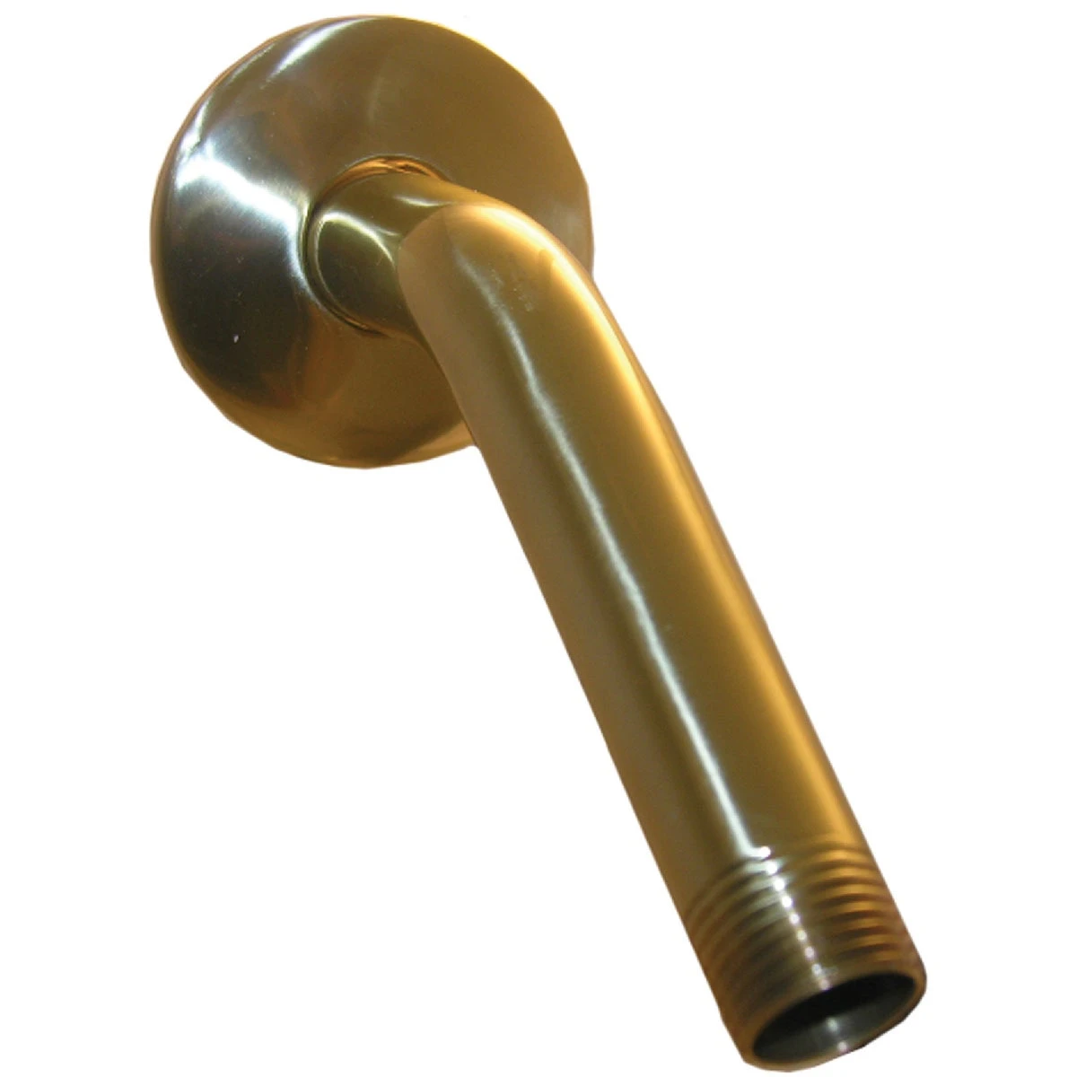 1/2-Inch Male Pipe Thread by 6-Inch Polished Brass Shower Arm with Flange