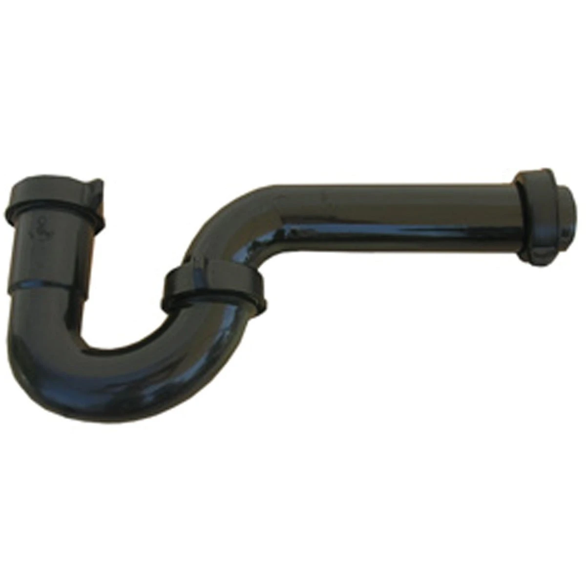 1-1/2 Inch Black Plastic P-trap With Nuts And Washers