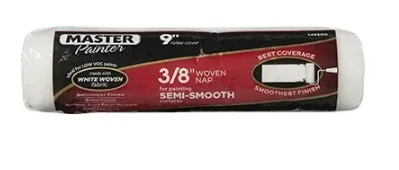 Woven Paint Roller Cover, Five Ply Construction, Nine Inch by One Half Inch Nap