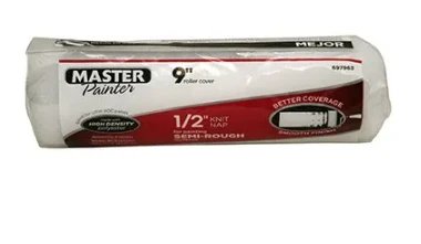 Premium Paint Roller Cover 9 Inch by 1 Half Inch Nap for Smooth and Semi-Smooth Surfaces