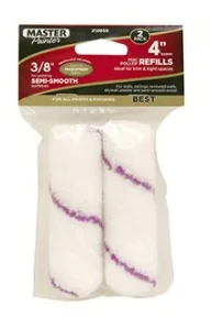 Paint Roller Covers, Microfiber, 4 x 3/8 In., 2-Pk.