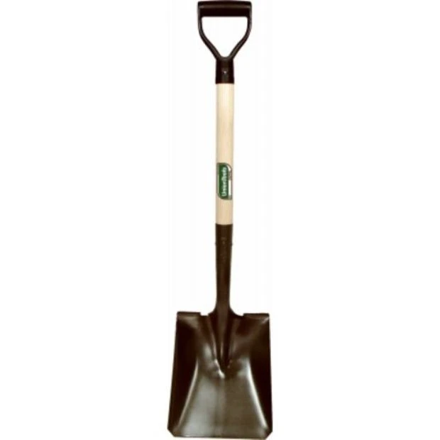 Square Point Garden Transfer Shovel with Wood D-Handle for Durable Outdoor Use