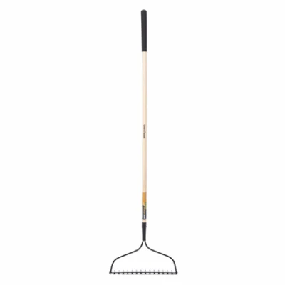 Bow Rake With Wood Handle - Durable Gardening Tool For Lawn Care