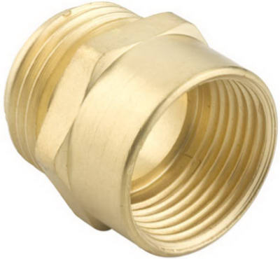 Brass Threaded Pipe To Hose Connector, 3/4 In. Nh Male X 3/4 In. Npt Female