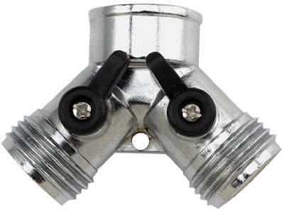 Heavy-duty Zinc 2-way Y Hose Connector With End Cap