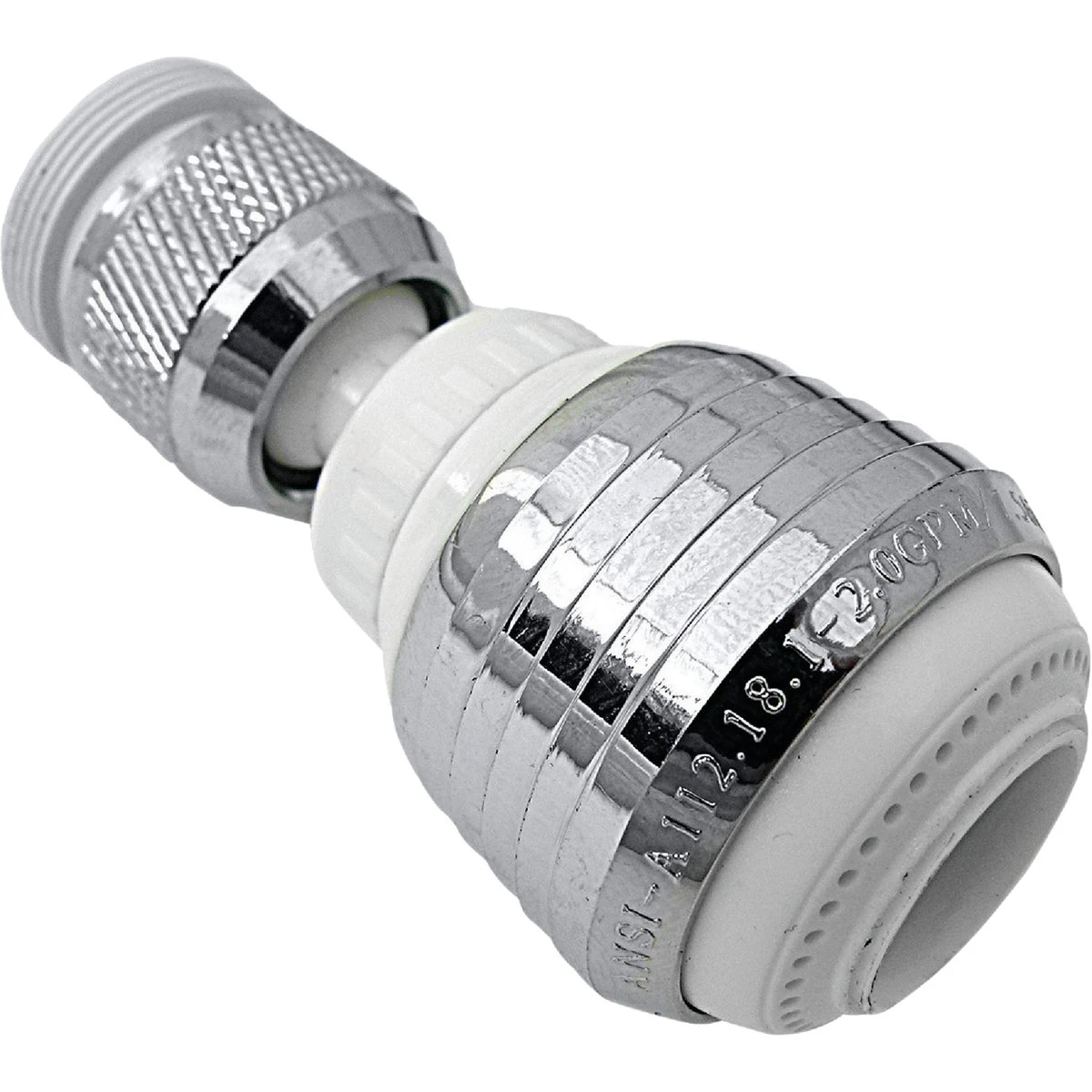 Swivel Spray Aerator with 360 Degree Rotation, 55/64 Inch by 27 Female Thread by 15/16 Inch Male Thread