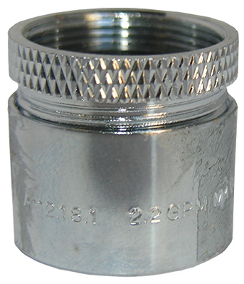 Chrome Faucet Aerator, 13/16 Inch Female Pipe Thread by 24 Thread Pitch