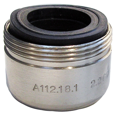 Dual Thread Faucet Aerator Satin Nickel Finish 15/16 Male Pipe Thread by 55/64 Inch Female Pipe Thread with 27 Threads Per Inch