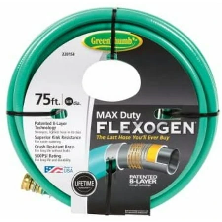 Fleximax Max Duty Garden Hose, 5/8-inch X 75-feet, Durable Construction