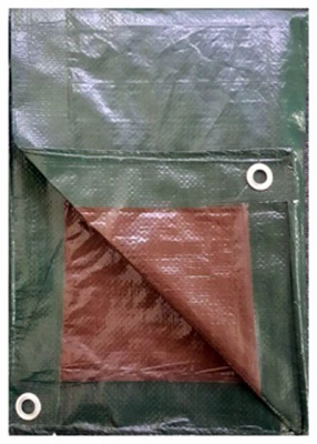 Storage Tarp Cover, Hunter Green/Brown Polyethylene, 20 x 30-Ft.