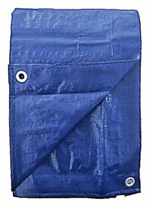 Blue Polyethylene Storage Tarp Cover, 10' X 20', Medium Duty