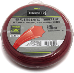 String Grass Trimmer Line, White, 0.105 In. Dia. X 165 Ft.