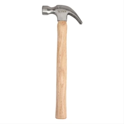 Curved Claw Hammer with Wood Handle, 8 Ounce Weight
