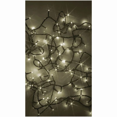 300-Light Micro LED Compact String Set with Twinkling Warm White Bulbs