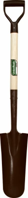 Drain Spade with D-Grip Wood Handle for Efficient Digging and Drainage