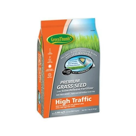 Premium Coated High-traffic Grass Seed, 7 Lbs., Covers 3,500 Sq. Ft.