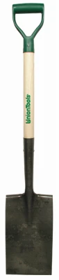 Garden Spade with D-Grip Wood Handle for Comfortable Digging