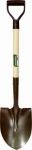 Round-Point Shovel with Polyethylene D-Grip Handle for Durable Use