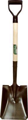 Square Point Garden Transfer Shovel, Wood D-Handle
