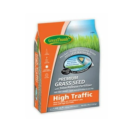Premium Coated High-traffic Grass Seed, 3 Lbs., Covers 1,500 Sq. Ft.