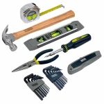 22-piece Household Tool Set With Claw Hammer, Pliers, And Hex Keys