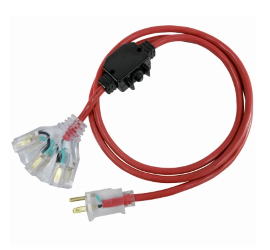 25-foot Outdoor Extension Cord, 16/3 Sjtw-a With Circuit Breaker