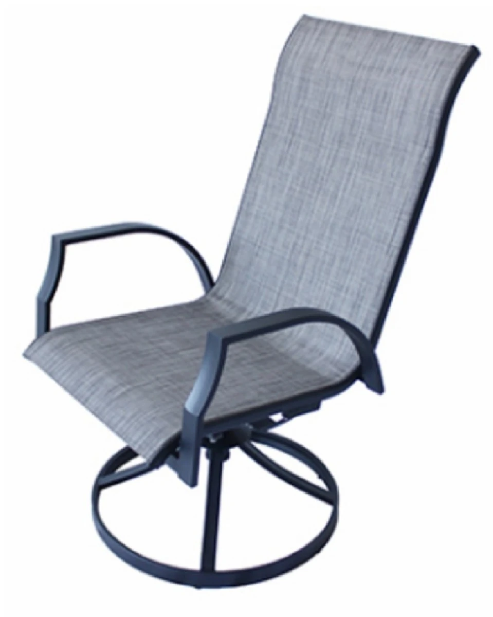 Campton Hills Dining Swivel Rocker Chair, Steel, Sling Fabric