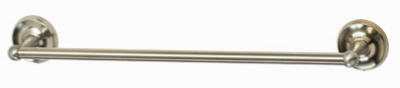 18-Inch Rounded Towel Bar in Brushed Nickel Finish