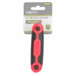 9-Piece Medium Size SAE Hex Key Set with Plastic Fold-Up Holder