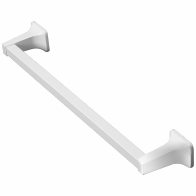White Towel Bar, 24 Inch Length, Durable Bathroom Accessory