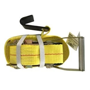 27 Foot by 2 Inch Ratchet Tie-Down Strap with Flat Hooks