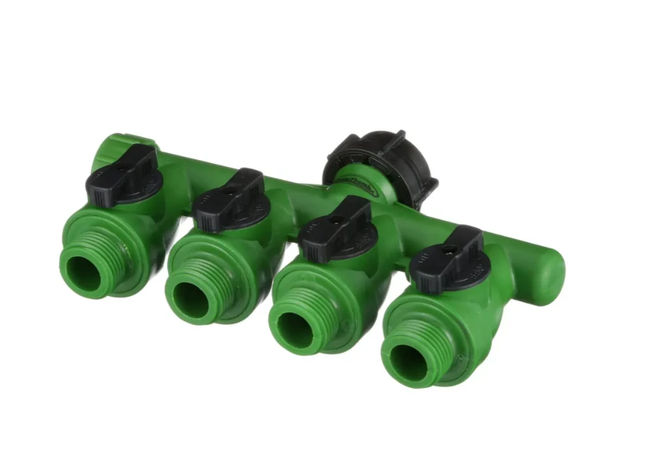 Premium 4-way Manifold With 4 Connections And 45% Greater Water Flow
