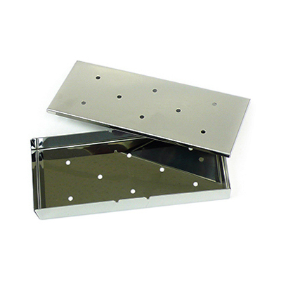 Stainless Steel Bbq Smoker Box With Lid For Gas, Electric, And Charcoal Grills