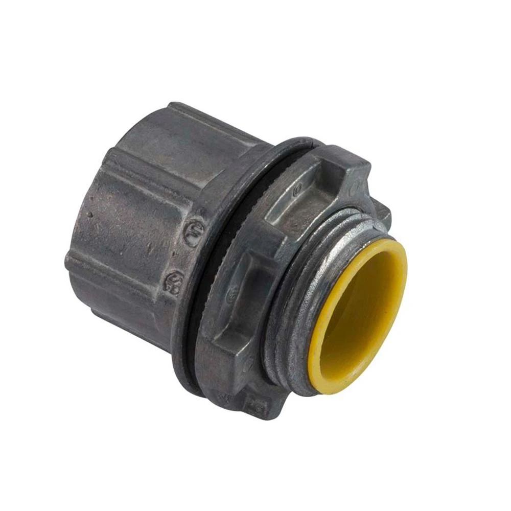 Indoor and Outdoor Watertight Zinc Conduit Hub, 1.25 Inch Size