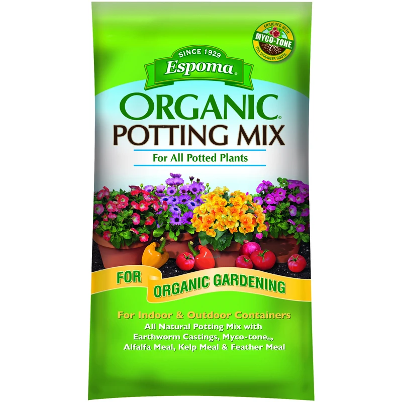 Organic Potting Mix, 16 Quart Bag, Nutrient-Rich Soil for Container Gardening